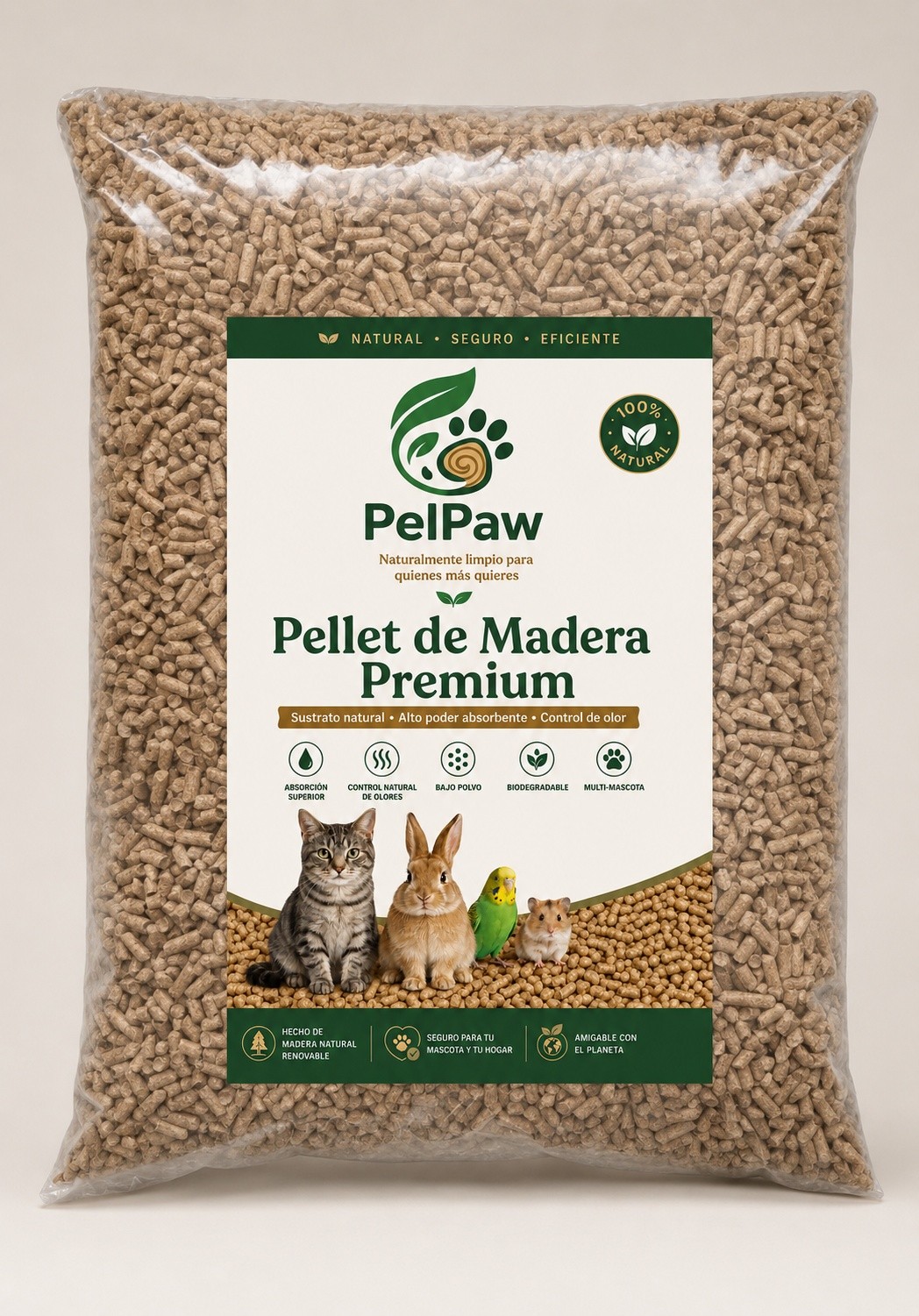 Bolsa de PelPaw Pellet de Madera Premium de 10 kg